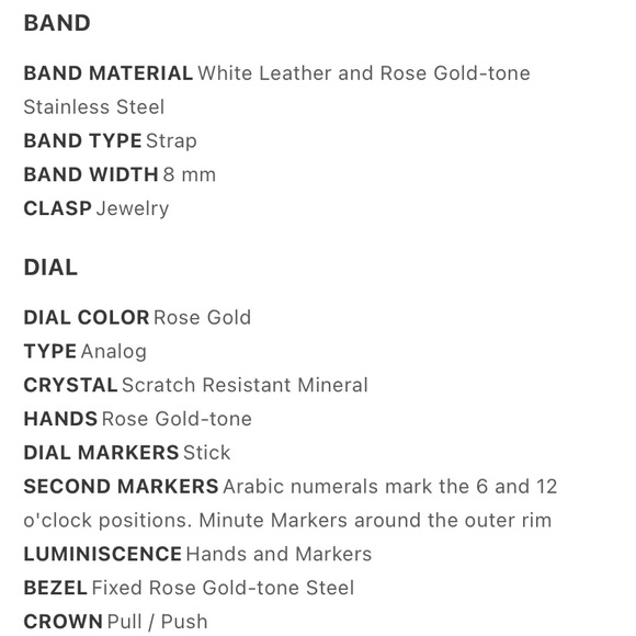 Fossil Georgia White Leather & Rose Gold Watch - Picture 10 of 11